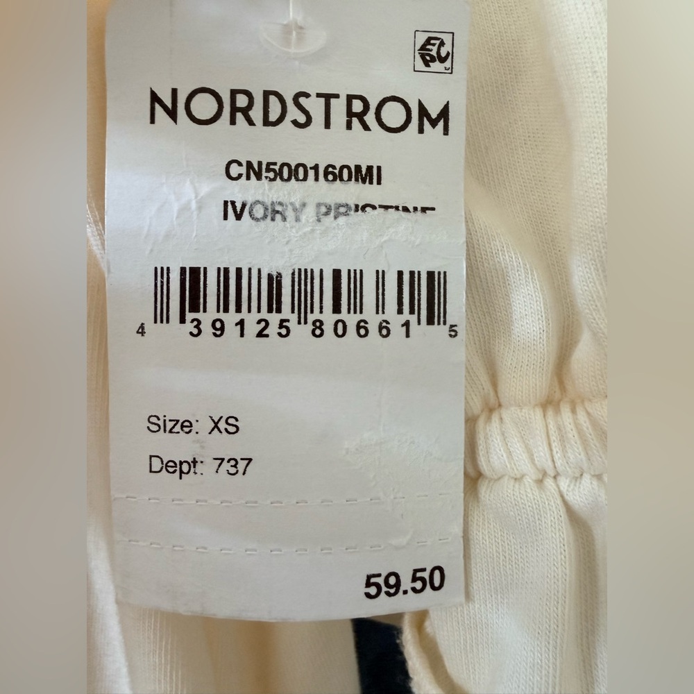 Caslon Ruffle Trim Shift Dress XS Ivory Cream Pristine New With Tags BOHO - Picture 6 of 7